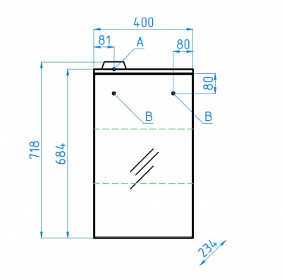 Зеркало-шкаф Альтаир 40/С с подсветкой Эко Стандарт Style Line фото в интернет-магазине Русалия