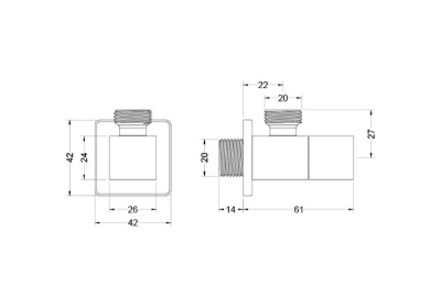 Угловой переходник AQUATEK AQ2453CR фото в интернет-магазине Русалия