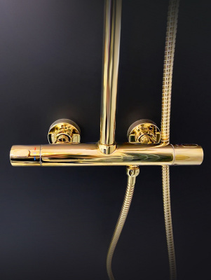 Душевая система с термостатом AltroBagno Costanza 0302 Or AltroBagnoCostanza0302Or фото в интернет-магазине Русалия