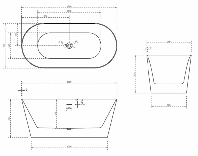 Акриловая ванна ABBER AB9222-1.5 150х70х60 см фото в интернет-магазине Русалия