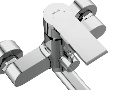 Смеситель для ванны универсальный с длинным изливом Brasko A64091 Cersanit фото в интернет-магазине Русалия