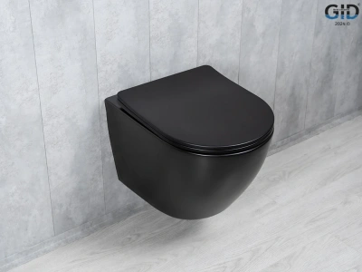 Унитаз подвесной Tornado Gid Tr2122TF-Bm 62261Y черный матовый 49x36x36 фото в интернет-магазине Русалия