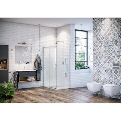 Боковая стенка EXCELLENT Rols 90 см (хром) фото в интернет-магазине Русалия