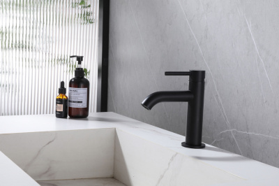 Смеситель ABBER Wasser Kreis AF8110B для раковины, черный матовый фото в интернет-магазине Русалия