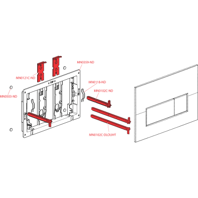 Клавиша смыва THIN M572 хром матовый Alcaplast фото в интернет-магазине Русалия