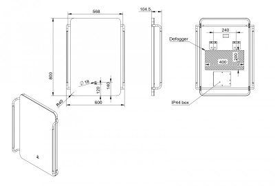 Зеркало ESBANO ES-3732 H2D 60х80 ESBANO фото в интернет-магазине Русалия
