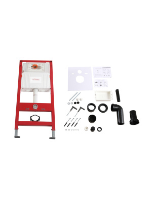 Инсталляция для подвесного унитаза, фронтальное управление для пневматической кнопки CEZARES CZR-201-P фото в интернет-магазине Русалия