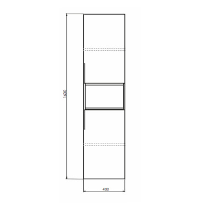 COMFORTY. Шкаф-колонна  "Штутгарт-40" дуб тёмно-коричневый фото в интернет-магазине Русалия