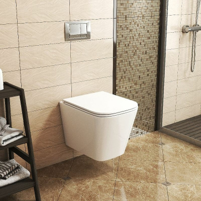 Унитаз подвесной Vatter Ruta-H mini с сиденьем микролифт Slim OWLT190403S OWL фото в интернет-магазине Русалия