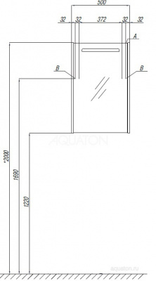 Зеркальный шкаф AQUATON Сильва 50 дуб полярный 1A215502SIW7L фото в интернет-магазине Русалия