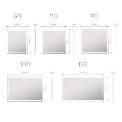 Зеркало Geometry Lux 1200 z.GEO.120.Lux Vigo фото в интернет-магазине Русалия