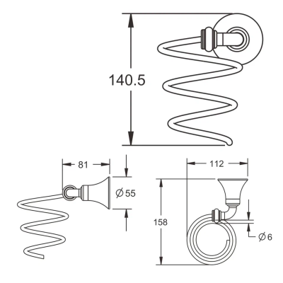 Держатель фена Rose RG1235, хром фото в интернет-магазине Русалия