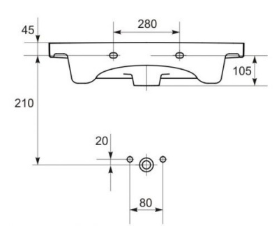 Раковина Easy 70 UM-ES70/1 Cersanit фото в интернет-магазине Русалия