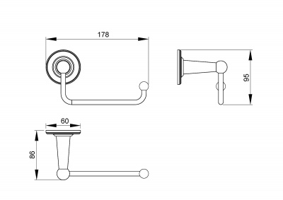 Бумагодержатель Timo Nelson (150041/00) фото в интернет-магазине Русалия