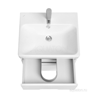 Тумба под раковину AQUATON Оливия 55 белый матовый 1A254201OL010 фото в интернет-магазине Русалия