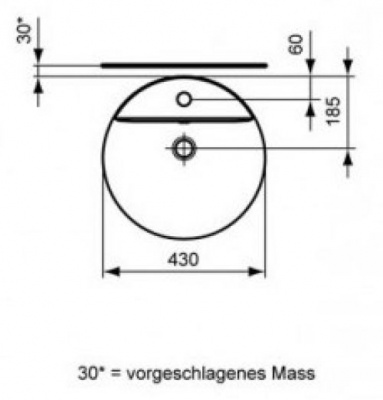 Раковина накладная Connect Sphere E804001 Ideal Standard фото в интернет-магазине Русалия