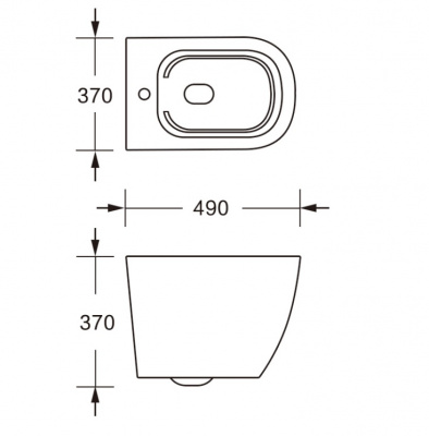 Унитаз SELLA Aria Tornado подвесной, белый (490х370х370) безободковый, смыв торнадо Cerutti SPA CT9529 фото в интернет-магазине Русалия
