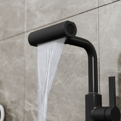 Смеситель для кухни с поворотной лейкой RUSH Tinos (TI3732-17Black) фото в интернет-магазине Русалия