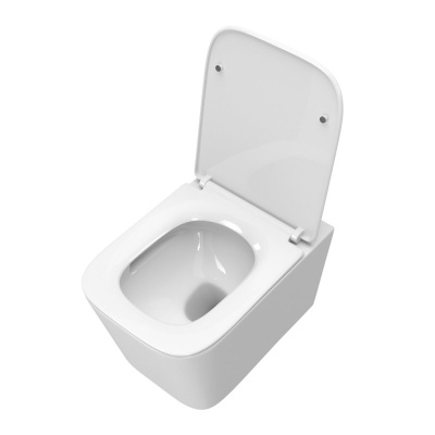 Унитаз подвесной безободковый DUE-TOR BB5171CH-TOR/SC Торнадо с сиденьем-микролифт Belbagno фото в интернет-магазине Русалия