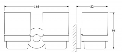 Держатель с 2-мя стаканами HAR 013 Harmonie Artwelle фото в интернет-магазине Русалия