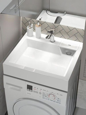 Раковина над стиральной машиной Uperwood Vission 60х55х11 см, белая глянцевая 45483000001 фото в интернет-магазине Русалия