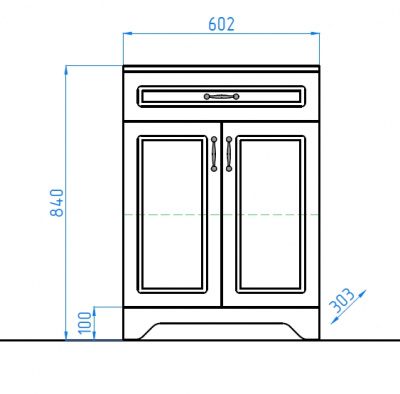 Комод Олеандр-2 60 РЕЛЬЕФ ПАСТЕЛЬ Style Line фото в интернет-магазине Русалия