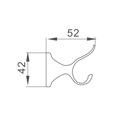 Крючок для ванной комнаты Haiba HB8505, хром фото в интернет-магазине Русалия