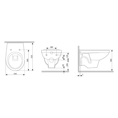 DX77C1738SC Jupiter подвесной унитаз с сиденьем микролифт фото в интернет-магазине Русалия
