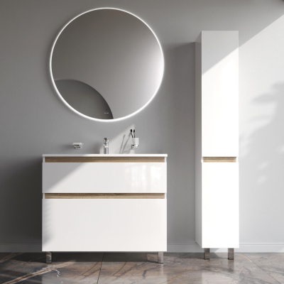 M85AFSX1002WG X-Joy, База под раковину, напольная, 100 см, 2 ящика, белый глянец Am.Pm фото в интернет-магазине Русалия