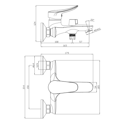 Смеситель OLIVE'S для ванны ARRIBA (09201AR) фото в интернет-магазине Русалия