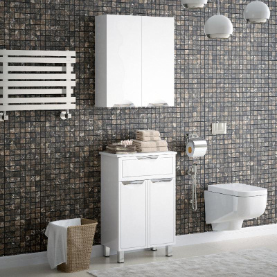 Шкаф подвесной "Монро 55", белый Corozo фото в интернет-магазине Русалия