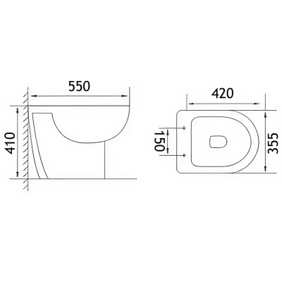 Унитаз подвесной безободковый Fredo CS-WH8005 с сиденьем микролифт Loranto фото в интернет-магазине Русалия