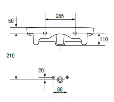 Раковина Carina 60 UM-CAR60/1 Cersanit фото в интернет-магазине Русалия