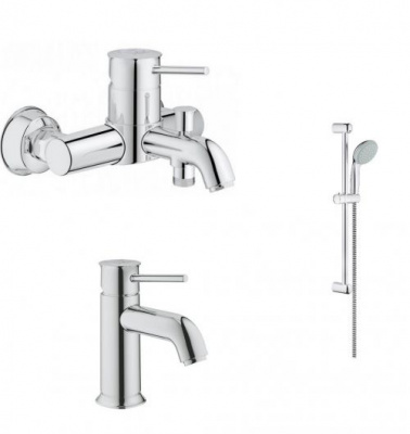 Комплект смесителей BauClassic 124404 Grohe фото в интернет-магазине Русалия