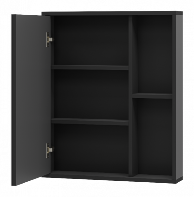 Зеркальный шкаф Ненси 60 универсальный (антрацит) П-Нен-04060-50 Misty фото в интернет-магазине Русалия