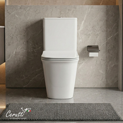 Унитаз напольный Ceruttispa АРНО (ARNO) CT7838 безободковый (620х345х800) фото в интернет-магазине Русалия