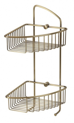 Решетка двойная угловая с двумя крючками BASKET VR.GFT-9037.BR Veragio фото в интернет-магазине Русалия