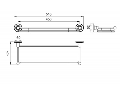 Полка стеклянная Timo Nelson (160072/02) фото в интернет-магазине Русалия
