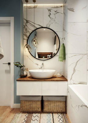 Зеркало AZARIO Манхэттен-лофт D770 рама пластик (ФР-00002429) фото в интернет-магазине Русалия