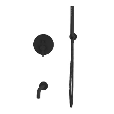 Система для ванны скрытого монтажа WHITECROSS Y YSET06BL (черный мат) фото в интернет-магазине Русалия