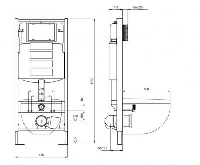 Инсталляция для подвесных унитазов Promo 47 INS-0000013 Aquatek фото в интернет-магазине Русалия