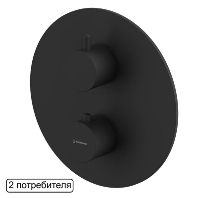 Смеситель термостатический для душа скрытого монтажа WHITECROSS Y Y1236BL (черный мат) фото в интернет-магазине Русалия