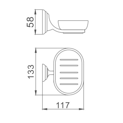 Мыльница Haiba HB1502, хром фото в интернет-магазине Русалия
