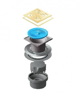 Точечный трап Pestan Confluo Standard 15х15 Square Mask Gold (13000165) фото в интернет-магазине Русалия