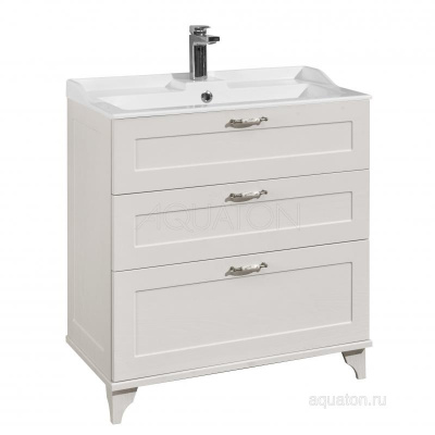 Тумба под раковину AQUATON Леон 80 Н дуб белый 1A187801LBPS0 фото в интернет-магазине Русалия