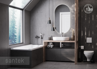 Раковина Santek Одри Round 620x420 отверстие под смеситель 1WH501710 фото в интернет-магазине Русалия