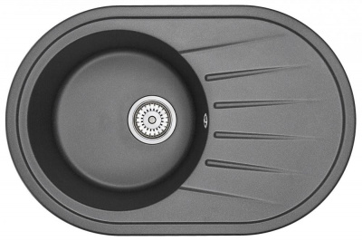 Кухонная мойка GRANULA Standart (7601, ЧЁРНЫЙ) фото в интернет-магазине Русалия