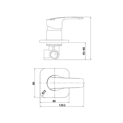 Встраиваемый смеситель с одним выходом IDDIS Ray (RAYSB00i66) фото в интернет-магазине Русалия