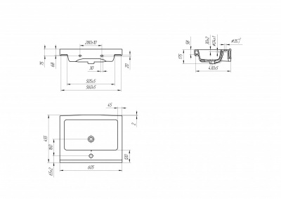 Раковина Grand 60 UM-GRA60/1-w Cersanit фото в интернет-магазине Русалия