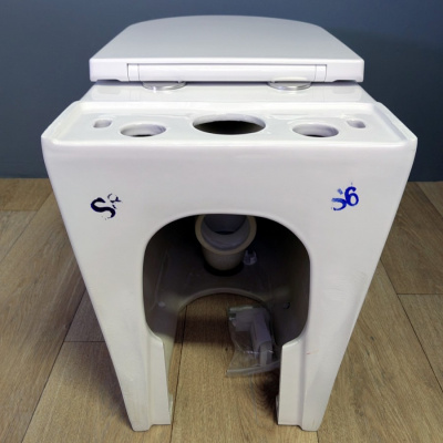 Унитаз-компакт безободковый с сиденьем микролифт LINK SH0103 SHRUDERS фото в интернет-магазине Русалия